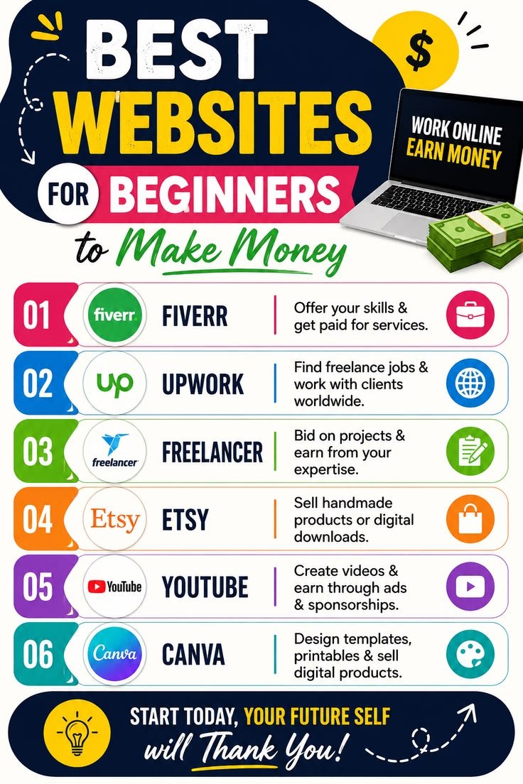 Best Websites for Beginners to Make Money Online in 2026