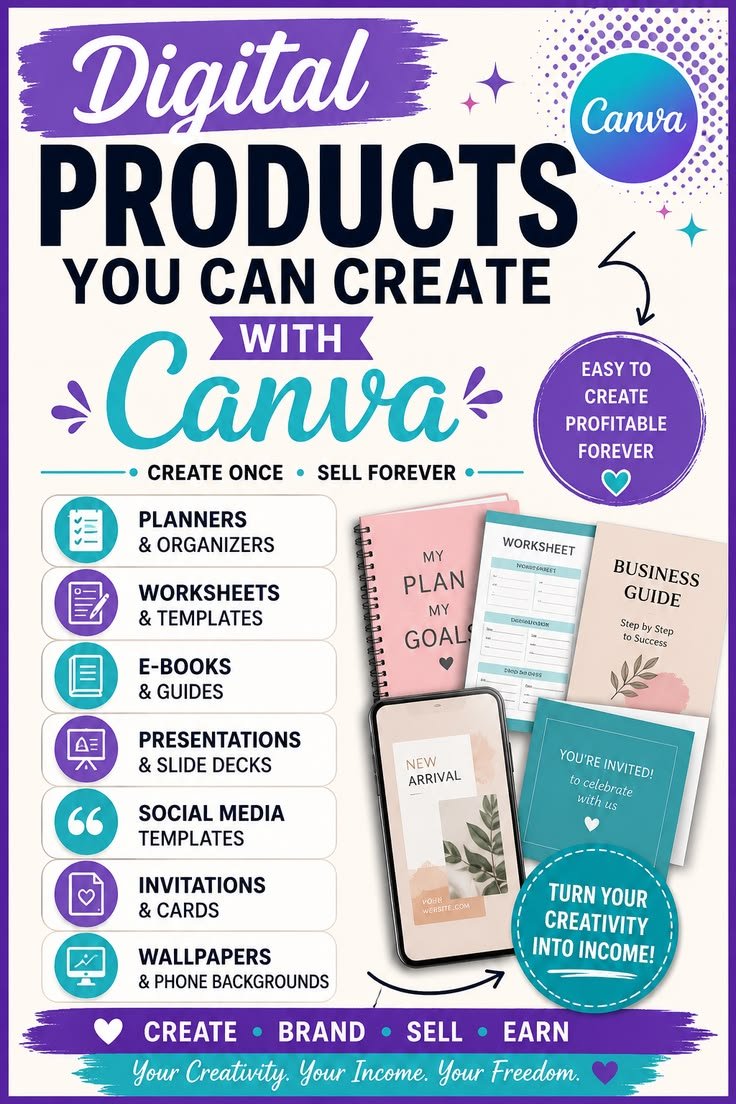 Digital Products You Can Create With Canva: The Ultimate Passive Income Guide