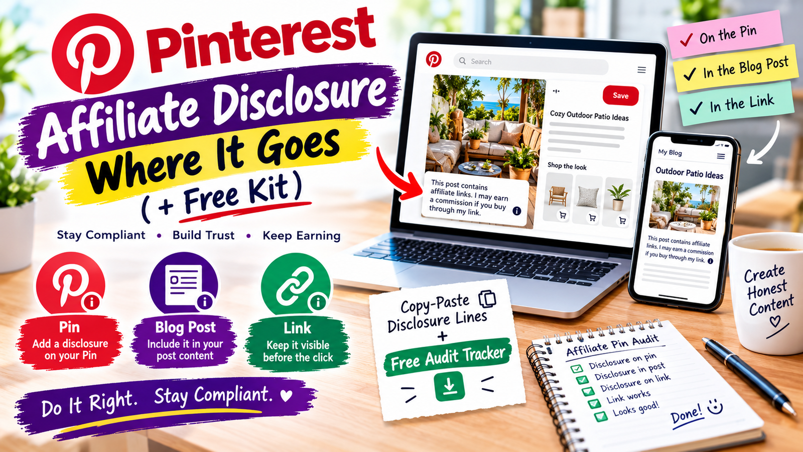 pinterest affiliate disclosure