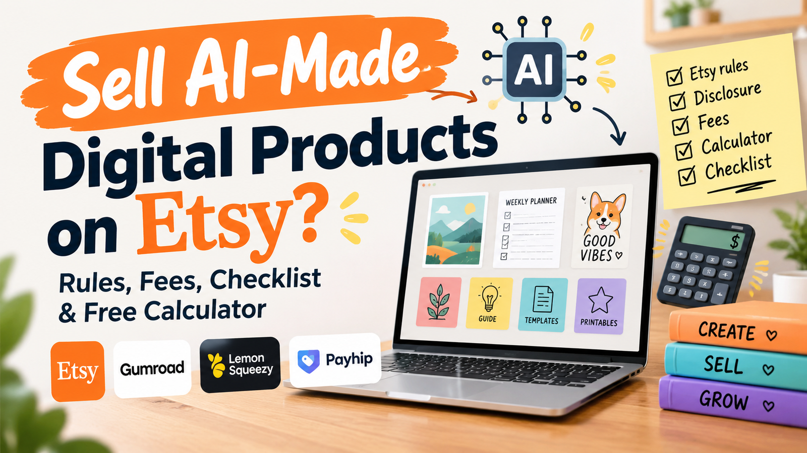 Sell AI Digital Products on Etsy: Rules, Fees, Checklis